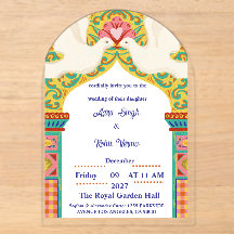 Königliche indische Hochzeitseinladung | Gold Trad