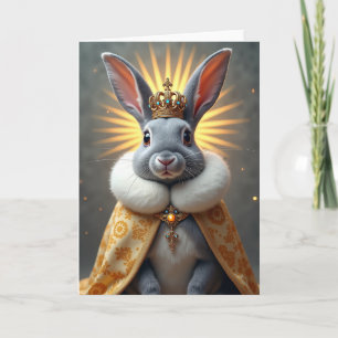 Königliche Kaninchen-Geburtstagskarte Karte