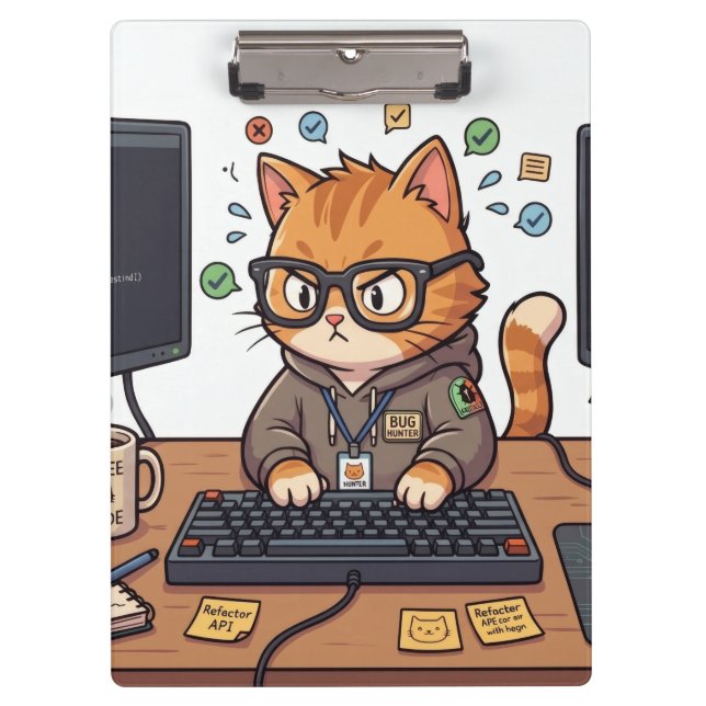 Königliche Katzenablage Klemmbrett (Vorderseite)