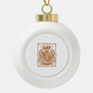 Königliche Katzenwappen-Katzenheraldik-Wappen Vint Keramik Kugel-Ornament