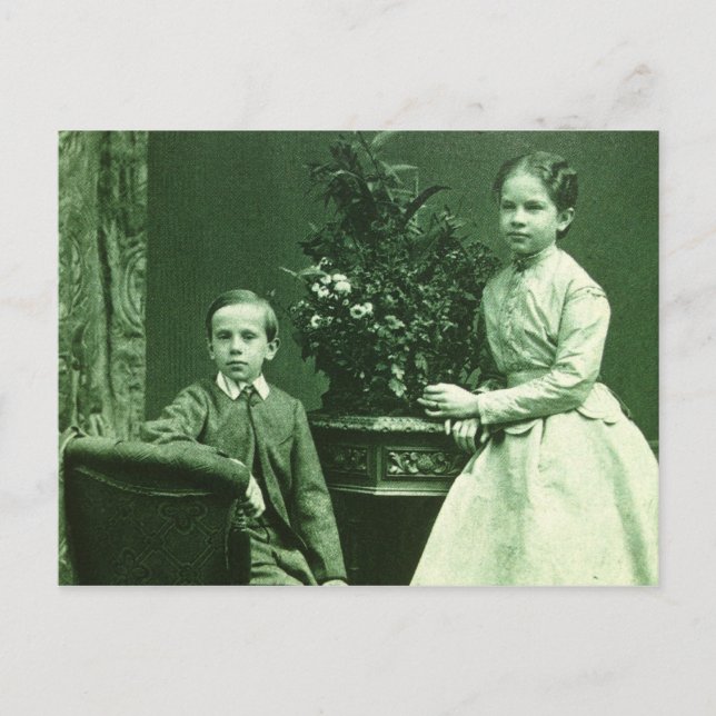 Königliche Kinder von Österreich RUDOLF & GISELA # Postkarte (Vorderseite)