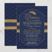 Königliche kleine Einladung Prinz-Babyparty