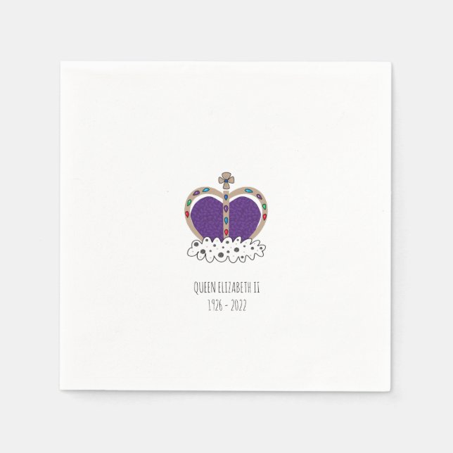 Königliche Königin Elizabeth II Serviette (Vorderseite)