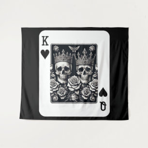 Königliche Königin & Königin der Herzen Skulls & R Wandteppich