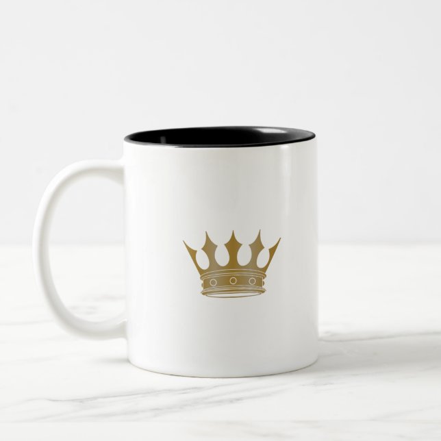 Königliche Krone für König oder Königin Zweifarbige Tasse (Links)