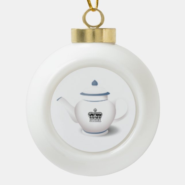Königliche Kronen-englische Keramik Kugel-Ornament (Vorderseite)