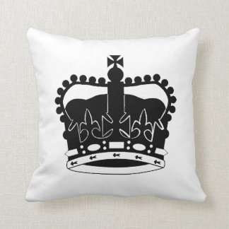 Königliche Kronen-Silhouette-Kissen Königin Kissen