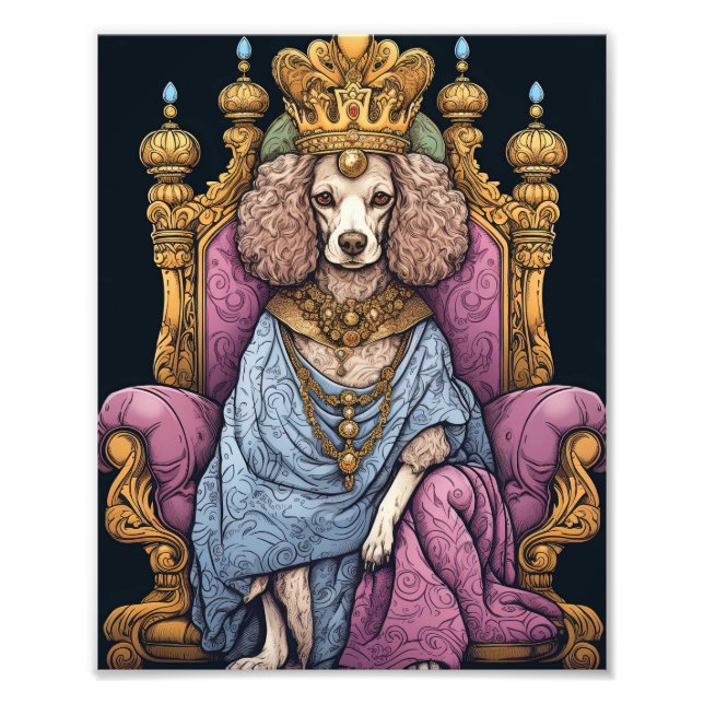 Königliche Krönung König Charles Dog Funny Fotodruck (Vorne)