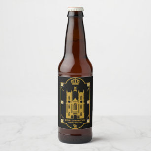 Königliche Krönung Westminster Abbey Bierflaschenetikett