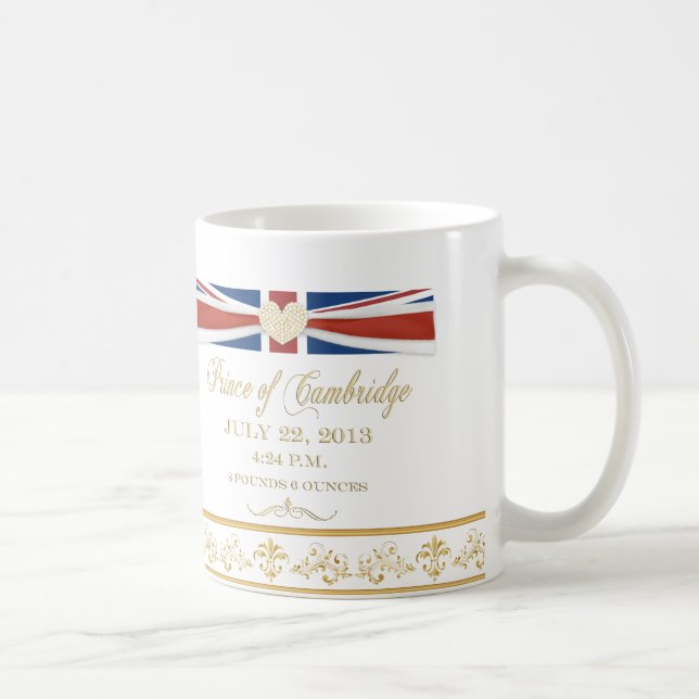 Königliche Lieferungs-Baby-Andenken-Tasse Kaffeetasse (Rechts)