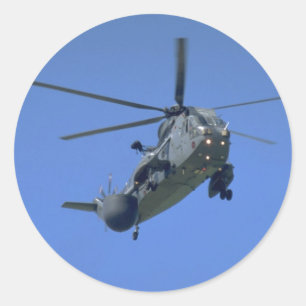 Königliche Marine Sea King, AEW-Hubschrauber Runder Aufkleber