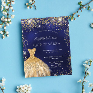 Königliche Marinekleidung aus blauem Gold Einladun Flyer