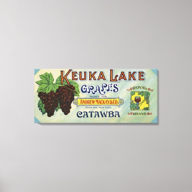 Königliche Marke Keuka Weinkeller Leinwanddruck (Vorderseite)