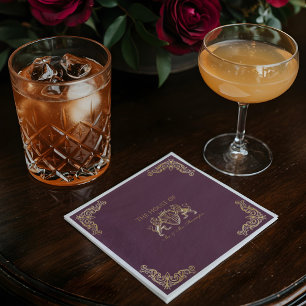 Königliche Maus Mittelalterliche Fantasie Monogram Serviette