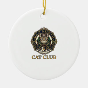 Königliche mittelalterliche Katze Katzen-Vater-Ges Keramik Ornament