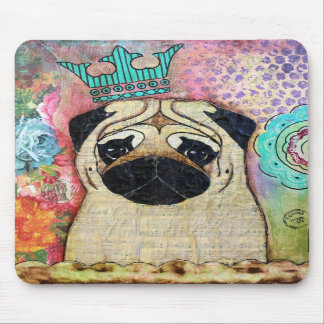 Königliche Mops-Mausunterlage-Shabby Mousepad