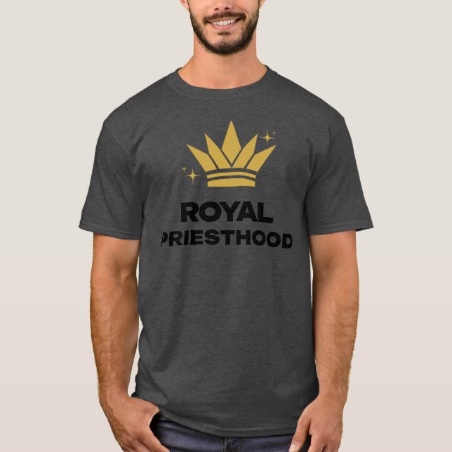 Königliche Priesterschaft. Basic Dunkles T-Shirt (Vorderseite)