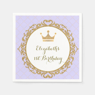 Königliche Prinzessin Lavender Purple Gold Serviette