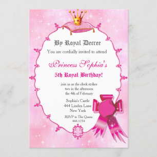 Königliche Prinzessin zum Geburtstag Einladung
