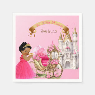 Königliche Prinzessinnen-Schloss-Kutsche Rosa Gold Serviette