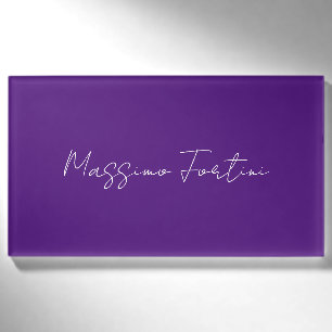 Königliche Purpur-Eleganz Minimalistische Kalligra Namenschild