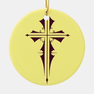 Königliche Purpurkreuz-Kunst Christi Keramik Ornament