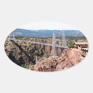 Königliche Schlucht-Brücke, das höchste in USA Ovaler Aufkleber