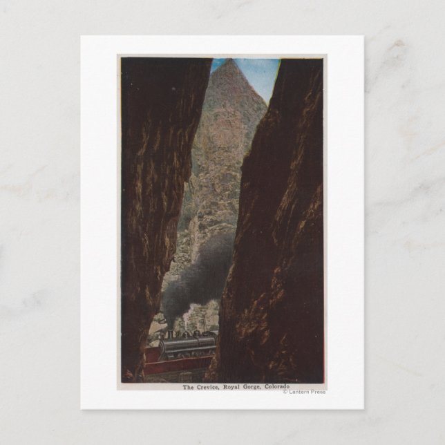 Königliche Schlucht, CO - Ansicht eines Crevice in Postkarte (Vorderseite)