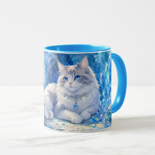 Königliche Schneekatzen-Tasse Tasse