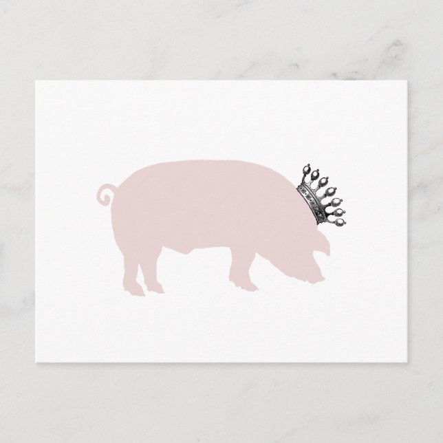 Königliche Schweinpostkarte Postkarte (Vorderseite)