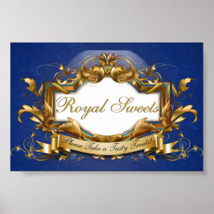 Königliche Süßigkeiten & Leckereien Elegantes Bonb Poster