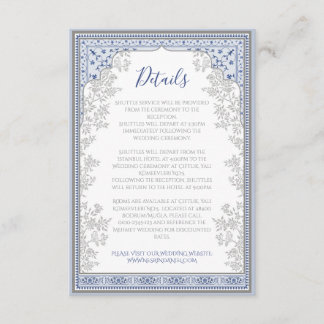 Königliche türkische Hochzeit-Beilagekarte Begleitkarte