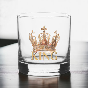 Königliche vergoldete Krone Royal King Whiskyglas