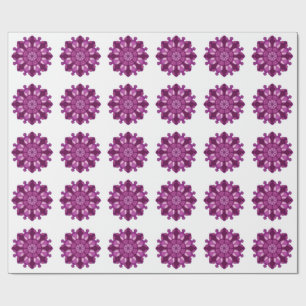 Königliche violette Blumenmandala Geschenkpapier