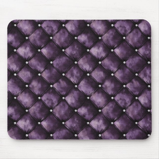 Königliche Violette Quadrate Mousepad (Vorne)