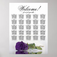 Königliche Violette Rose Elegante 25-Tisch-Sitzord