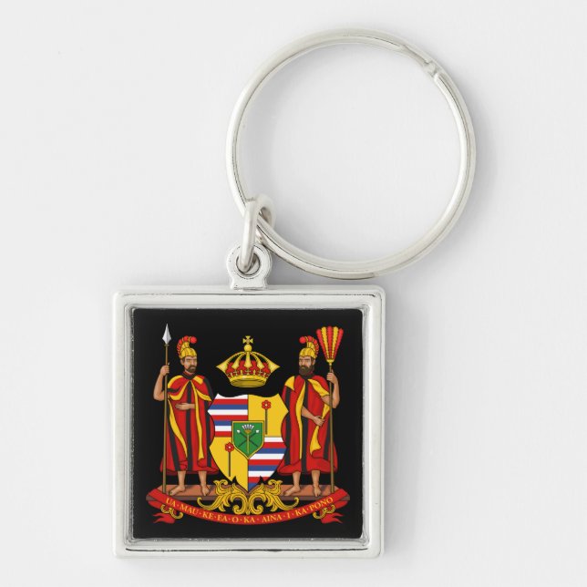 Königliche Wappen des Königreichs Hawaii Schlüsselanhänger (Vorne)
