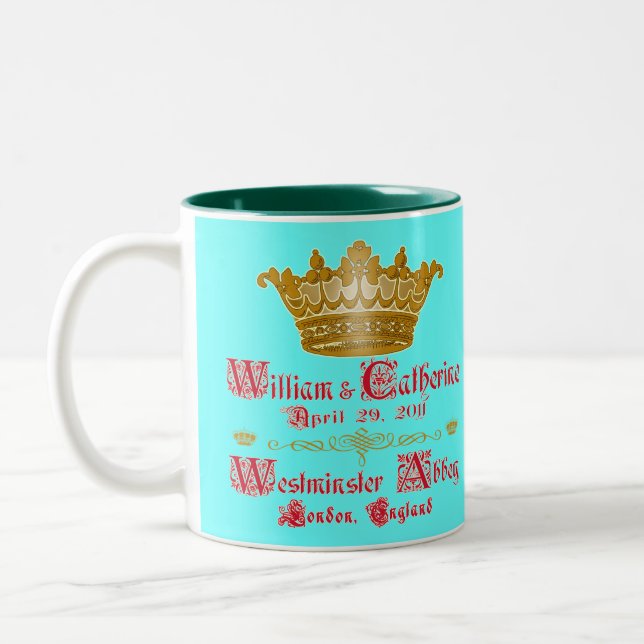 Königliche Wedding Schale Williams und Catherine Zweifarbige Tasse (Links)