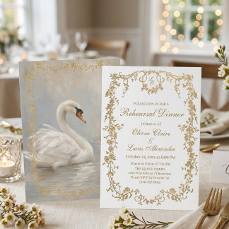 Königliche weiße und goldene elegante klassische H Einladung