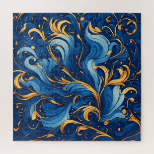 Königliche Wellen der Launen Strudel aus Blau und