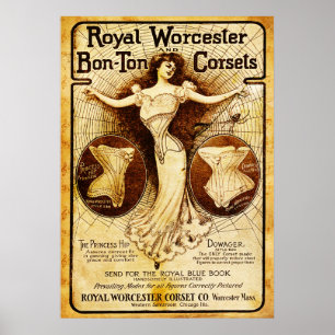 Königliche Worcester-Korsetts Poster