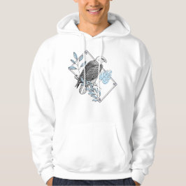 Königlicher Adler und Blaue Monstera - Geometrisch Hoodie