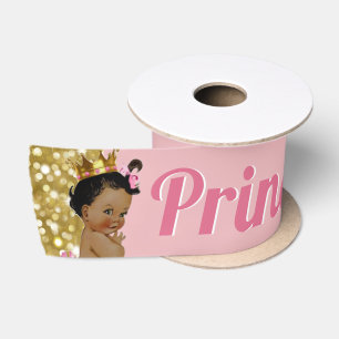 Königlicher Afrikaner Princess Pink u. GoldGlitze Satinband