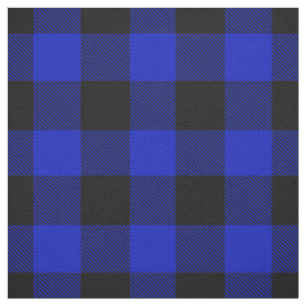 Königlicher Büffel-Karokarierter Tartan des blau Stoff