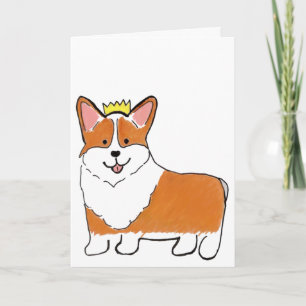 Königlicher Corgi-Hund leer Gruß Karte
