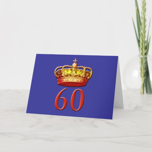 Königlicher Coronet und 60 während des Karte (Vorderseite)
