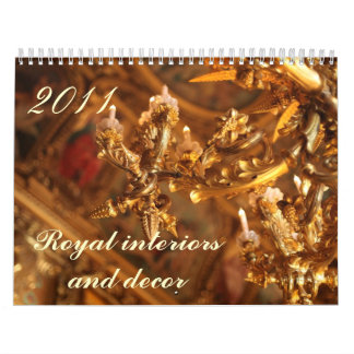 Königlicher Innenraum und Dekorkalender Kalender