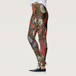 Königlicher Japaner gestickte Seide Leggings
