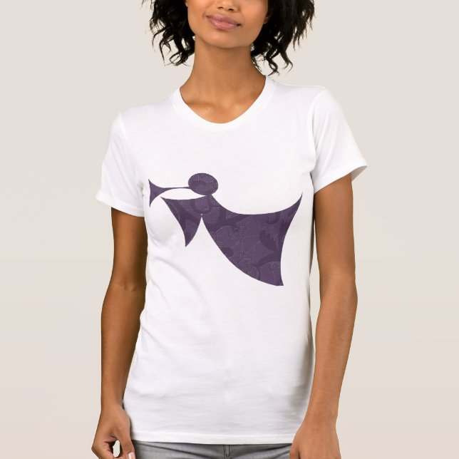 Königlicher lila Engel - kurzer die Hülsen-T - T-Shirt (Vorderseite)