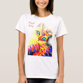 Königlicher Miezekatze-Frauen Spitzen T-Shirt